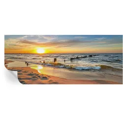 FOTOTAPETE 250x104 cm - Sonnenuntergang am Strand