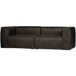 Sofa Bean Lederoptik, modern und gepolstert, Schwarz, 3–4 Sitzplätze, komfortabel