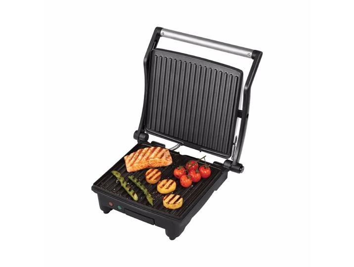 George Foreman 26250-56 Tischgrill – Kontaktgrill – schwarz / silber