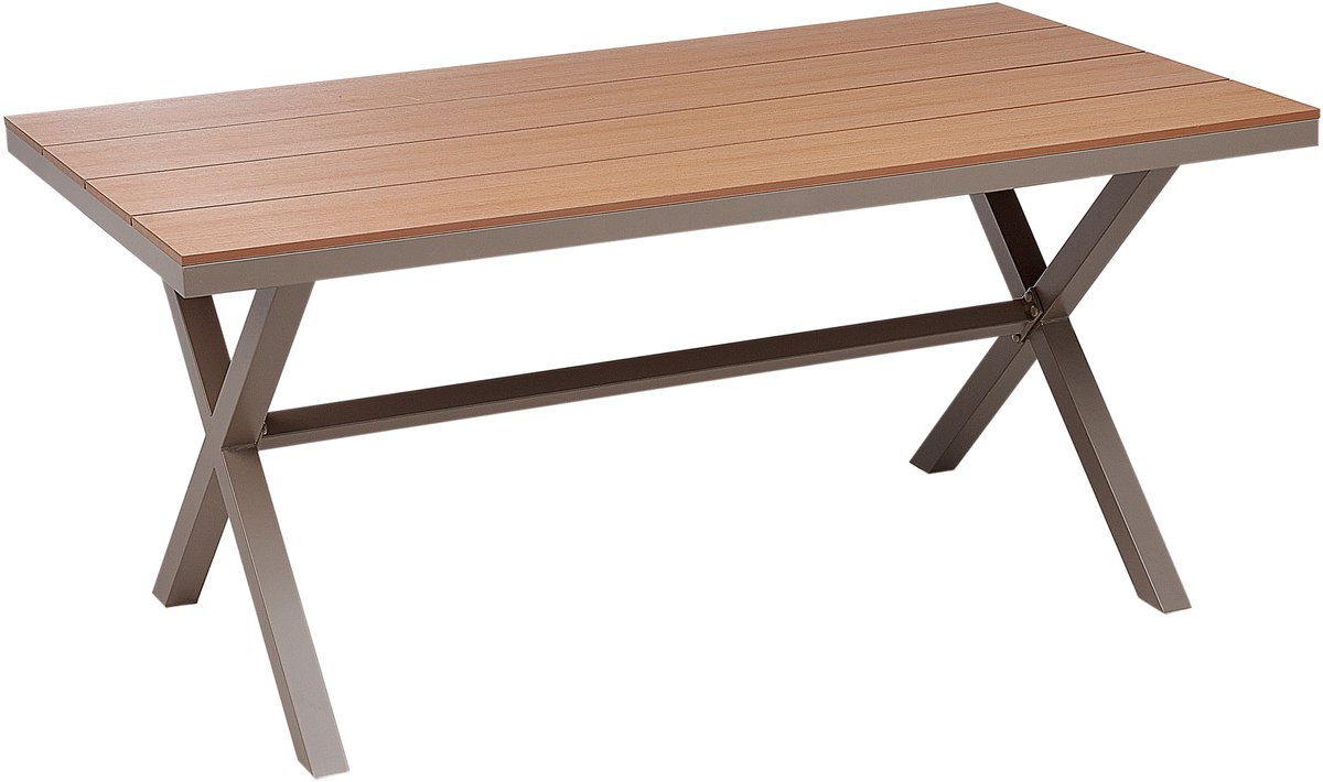Beliani Tuintafel met inklapbaar blad - Taupe
