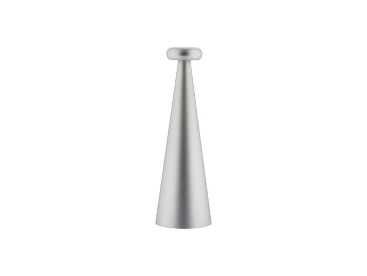 Alessi - Lampe sans fil rechargeable BEDIN - Gris - Aluminium anodisé - Designer Alessandro Stabile