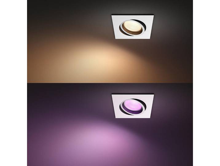 Centura Recessed Squared Bluetooth White/Color Amb. White - Philips Hue - Plastique