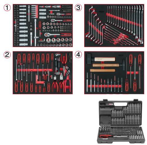 KS Tools 713.0515 Werkzeug-Satz Chrom-Vanadium Stahl 515 Teile