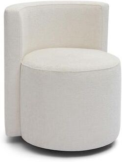 TOV Furniture Alyssa Cream Chenille Rolling Desk Chair