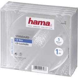 Hama - CD-Hülle - Kapazität: 1 CD - durchsichtig (Packung mit 5)