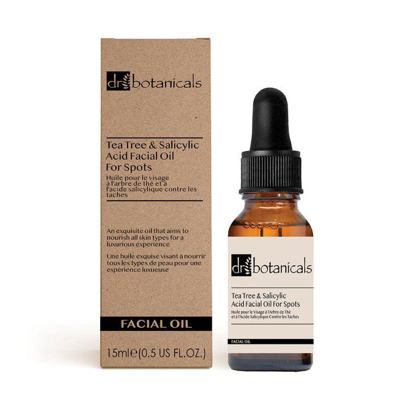Dr Botanicals Eucalyptus, Tea Tree & Salicylzuur Gezichts olie Voor Vlekken 15ml