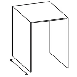 Artiqua 400 tiefenvariabler Waschmaschinenumbau, Graphit Struktur quer, 400-WAUB-1-66-401 400-WAUB-1-66-401