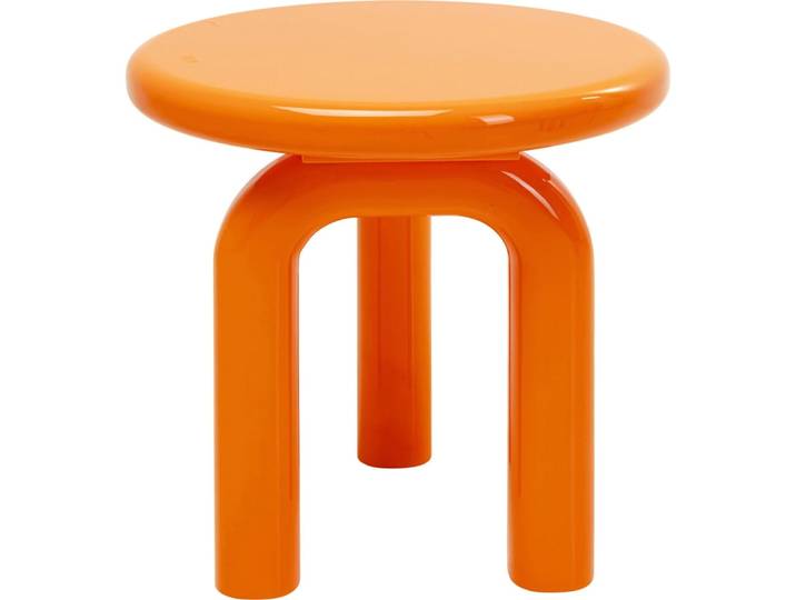 Table d'appoint ronde orange d50