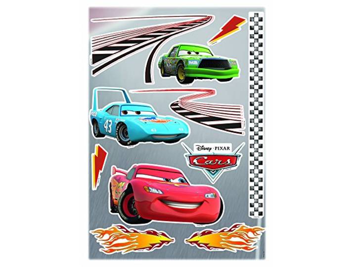 Komar Wandtattoo von Disney 50 x 70 cm Auto, Rennwagen, Lightning Mcqueen, Kinderzimmer 14050h Bunt