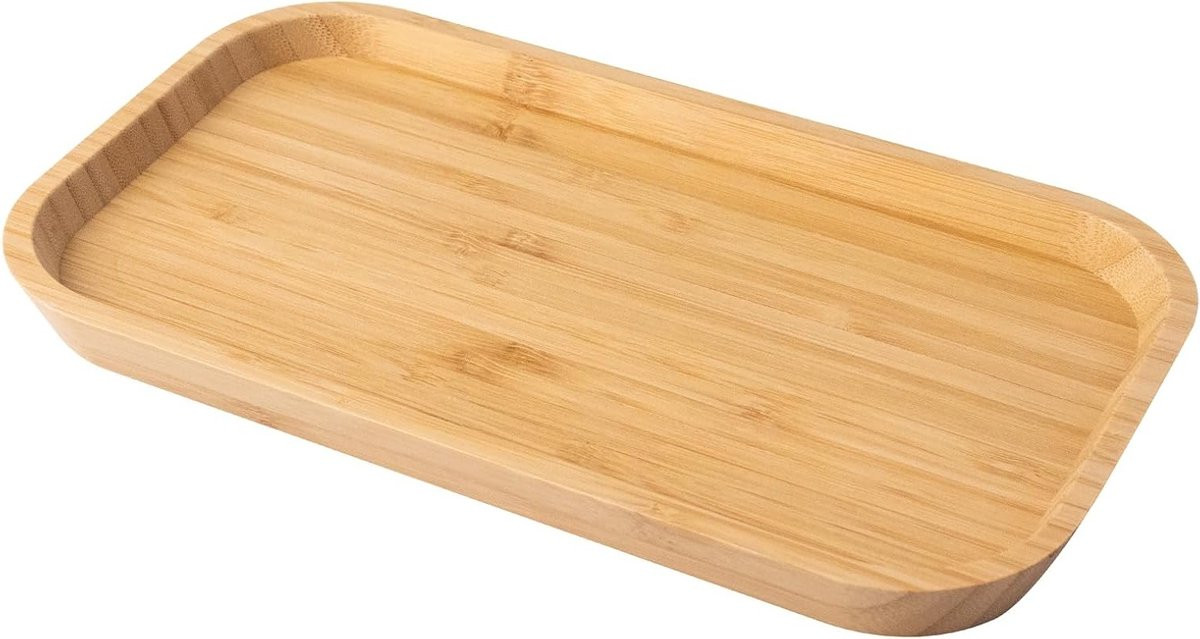 Multifunctionele bamboe serveertray voor keuken en decoratie, 25 x 14 x 2 cm
