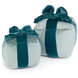 MONT CHALET 2 gefüllte Kissen Geschenke Mikrofaser Samtfell 15cm & 20cm