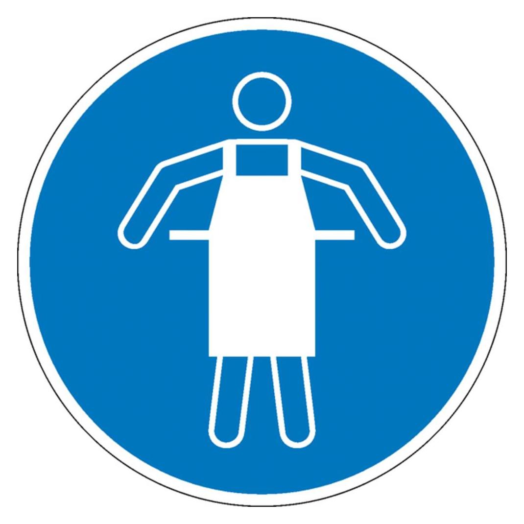 BRW Gebotsschild Schutzschürze tragen - Ø 20 cm (21.A7115)