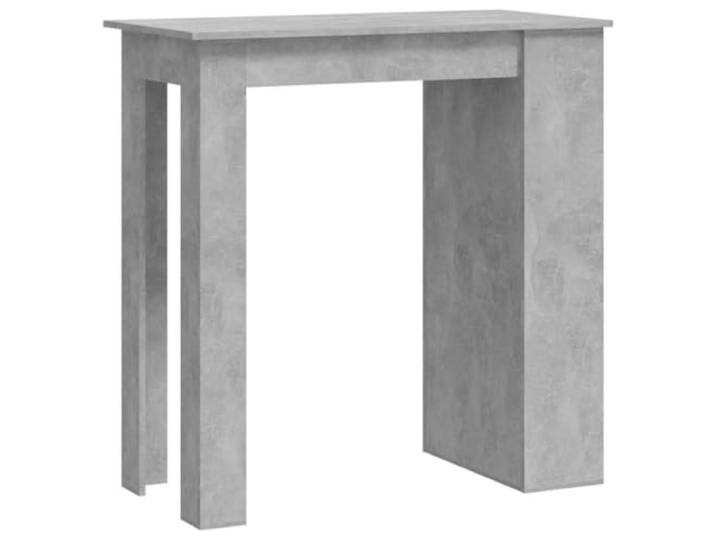 Bartisch mit Regal Betongrau 102x50x103,5 cm 3 Ablagen, Weinflaschen, Küche, Essbereich, kleine Wohnungen, langlebig, stabil, leicht zu reinigen