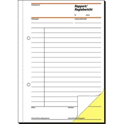 Sigel Formularbuch Rapport/Regiebericht A5 hoch selbstdurchschreibend VE=40 Blatt