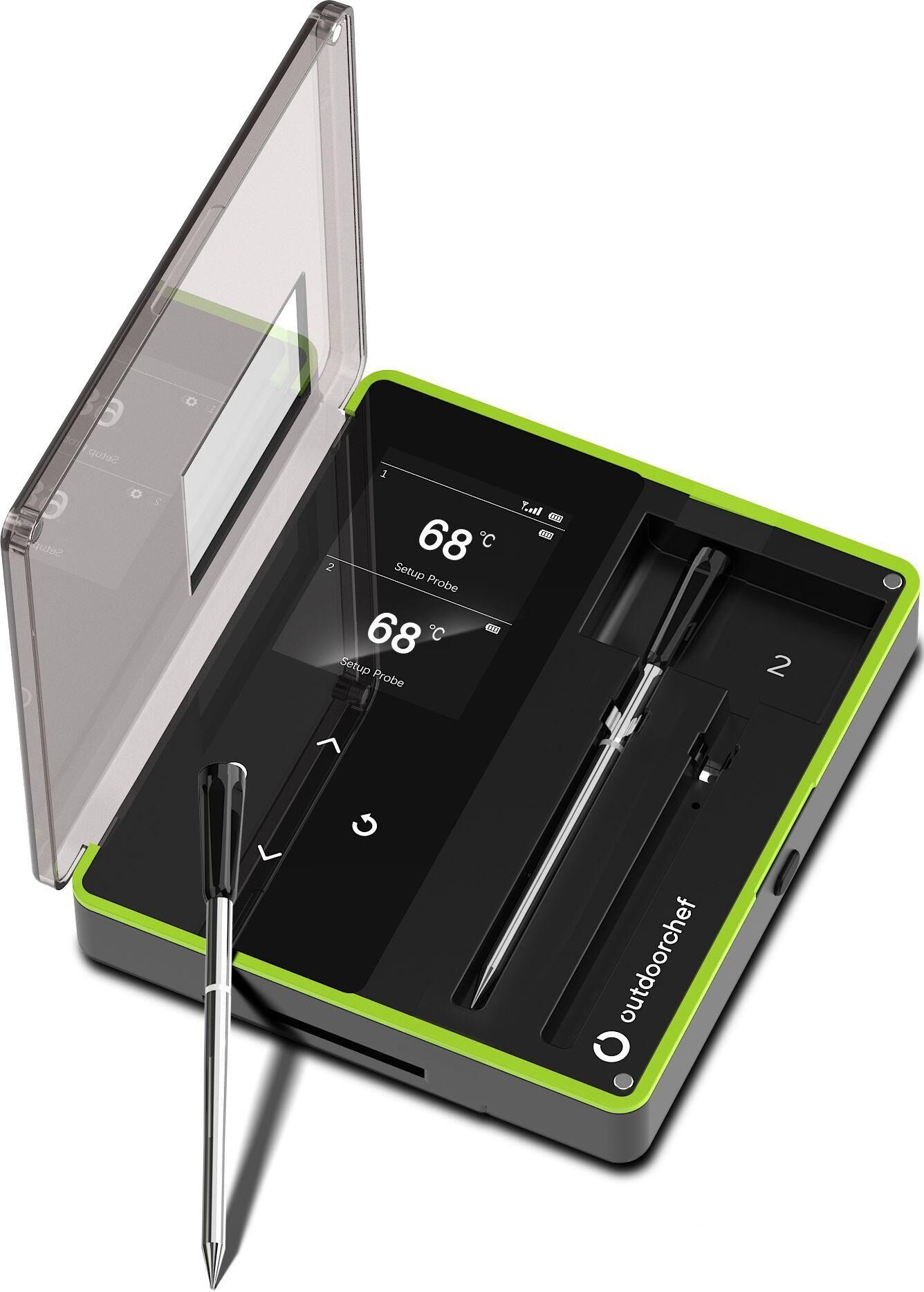 Grillthermometer OUTDOORCHEF, schwarz, Temperaturmessgeräte, Grillthermometer schwarz Einheitsgröße