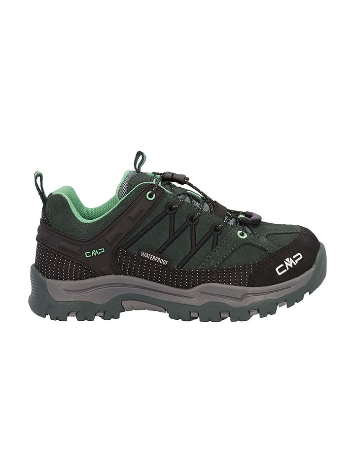 cmp Leder-Trekkingschuhe "Rigel" in Schwarz/ Grün - 38