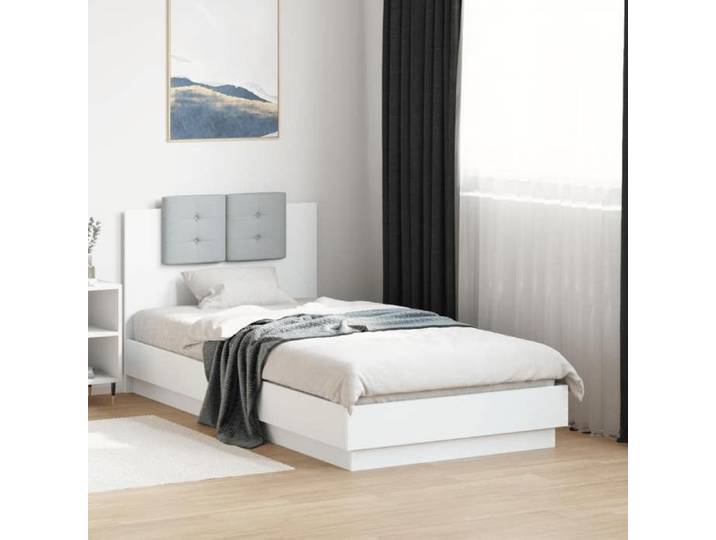 SALE 2025 Structure/Cadre de lit - Lit 1 personne - blanc 90x190 cm 43.36 Kg 1683