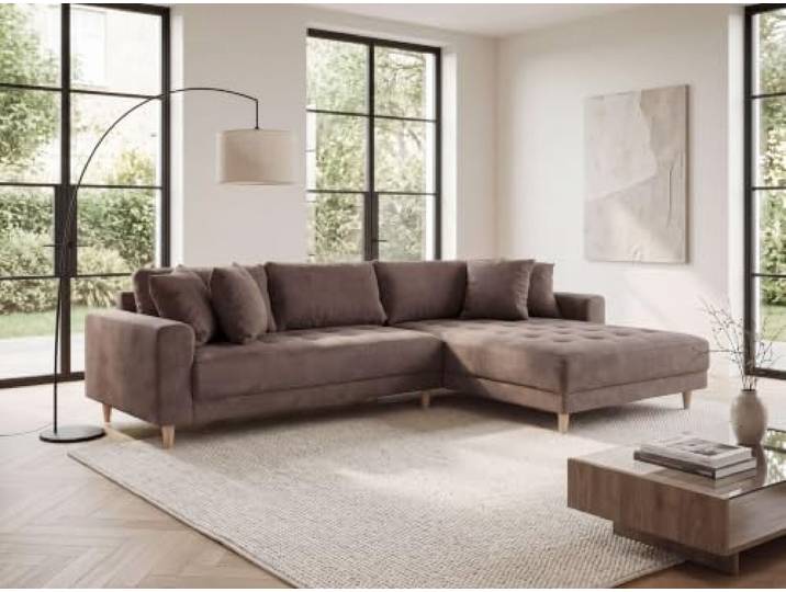 MR. DEKO Ecksofa Gorino Sofas und Couches 283x176x76cm Sofa Wohnzimmer Ottomane flexibel