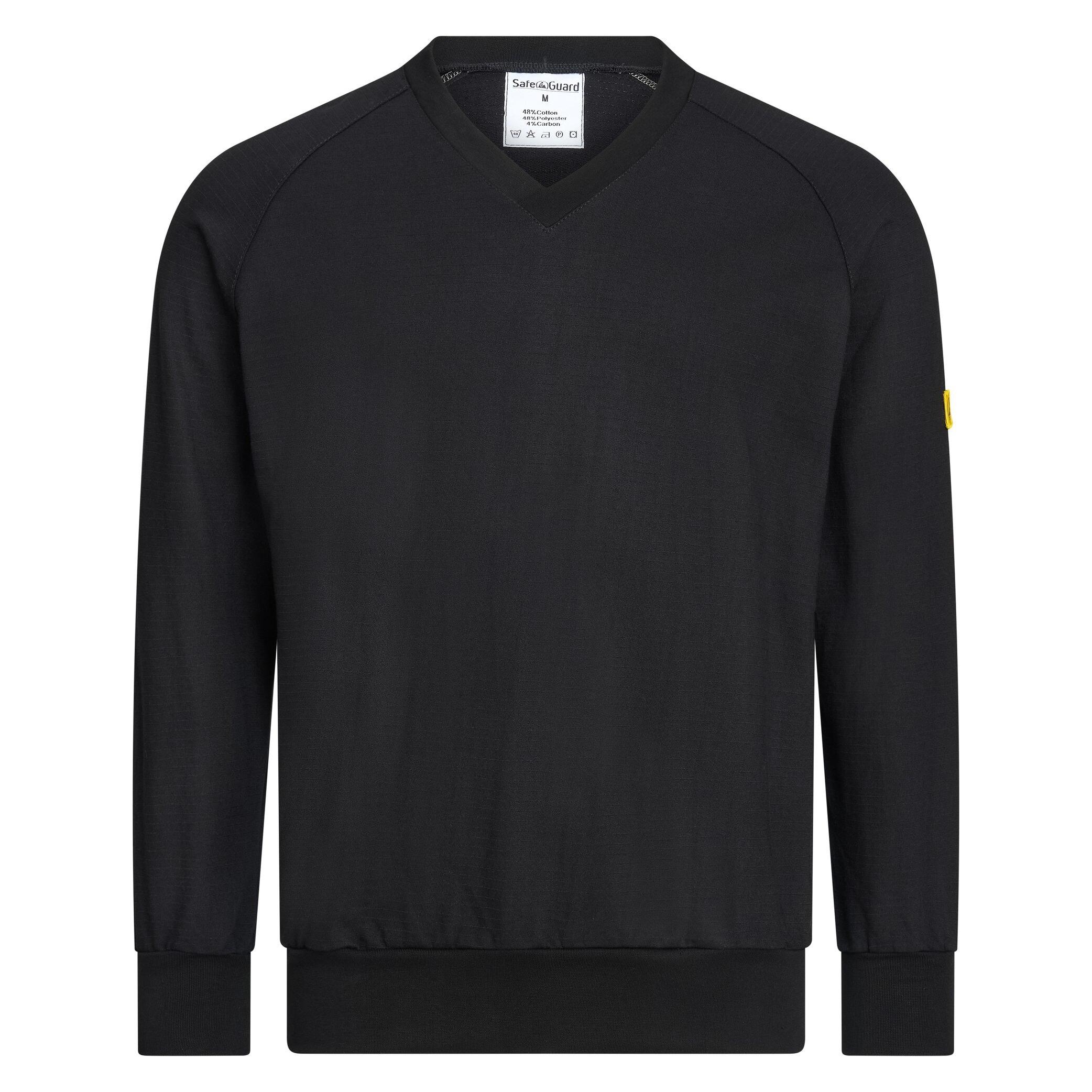 Safeguard ESD-Sweatshirt, V-Ausschnitt, 280g/m², schwarz, XXL (XXL) (SG-SS-SCH-280-L20-XXL)