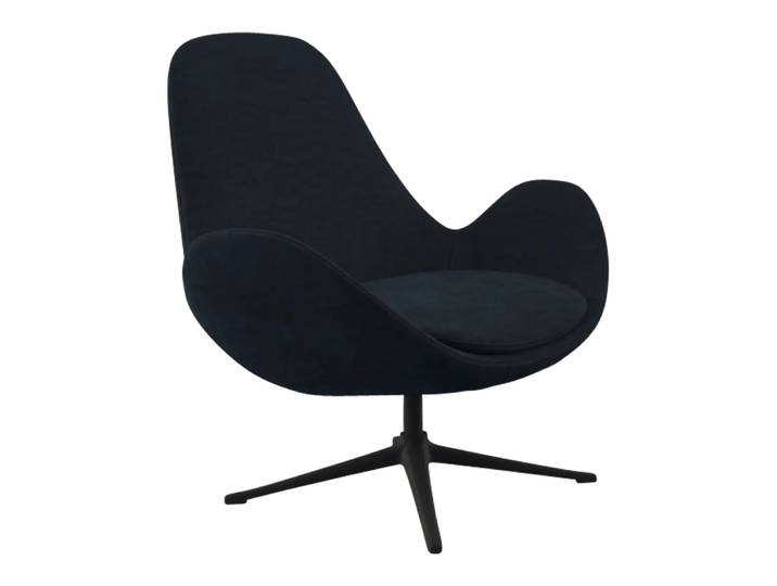 Sessel Ghost Low, Flexlux, kat. , super velvet dark blue, Polyester