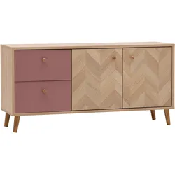 Tchibo - Lowboard »Visby« Eichen-Fischgräten-Dekor - 109x33x54,1cm - braun -
