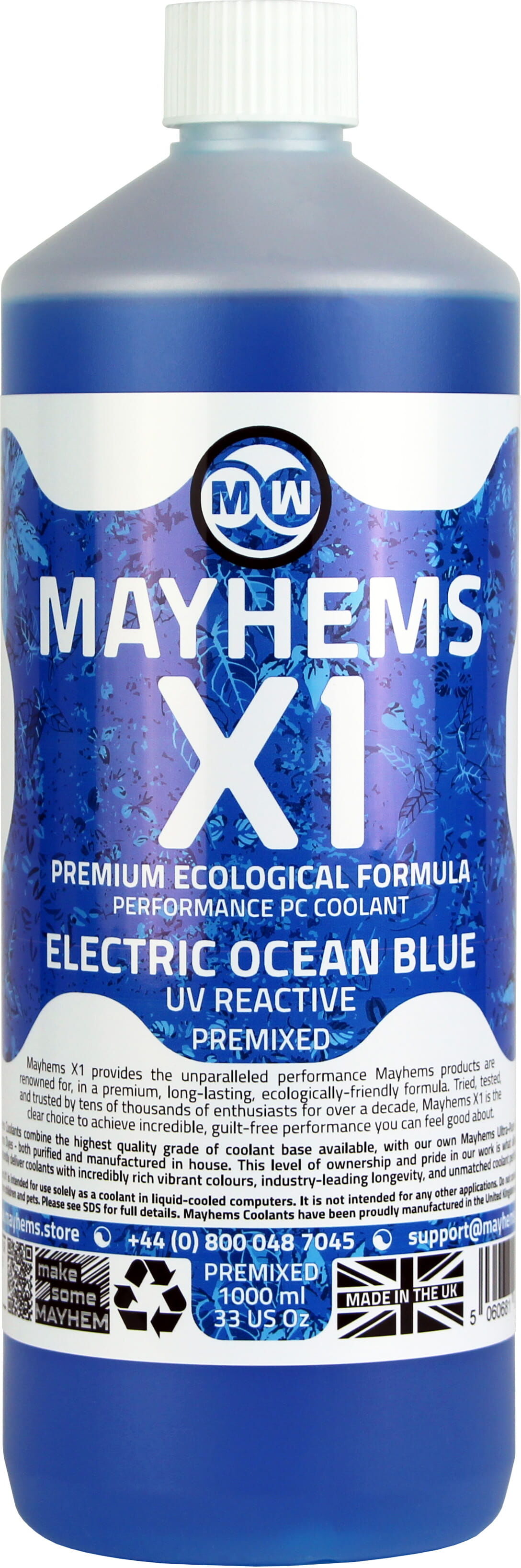 Mayhems Pre-Mix X1 UV Blue Electric Ocean 1000ml
