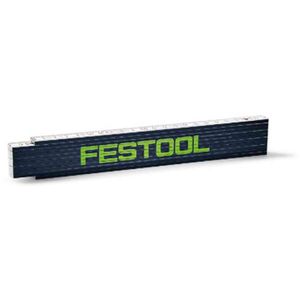 Festool Zollstock 201464, Holz, 2m, Gliedermaßstab, weiß/blau