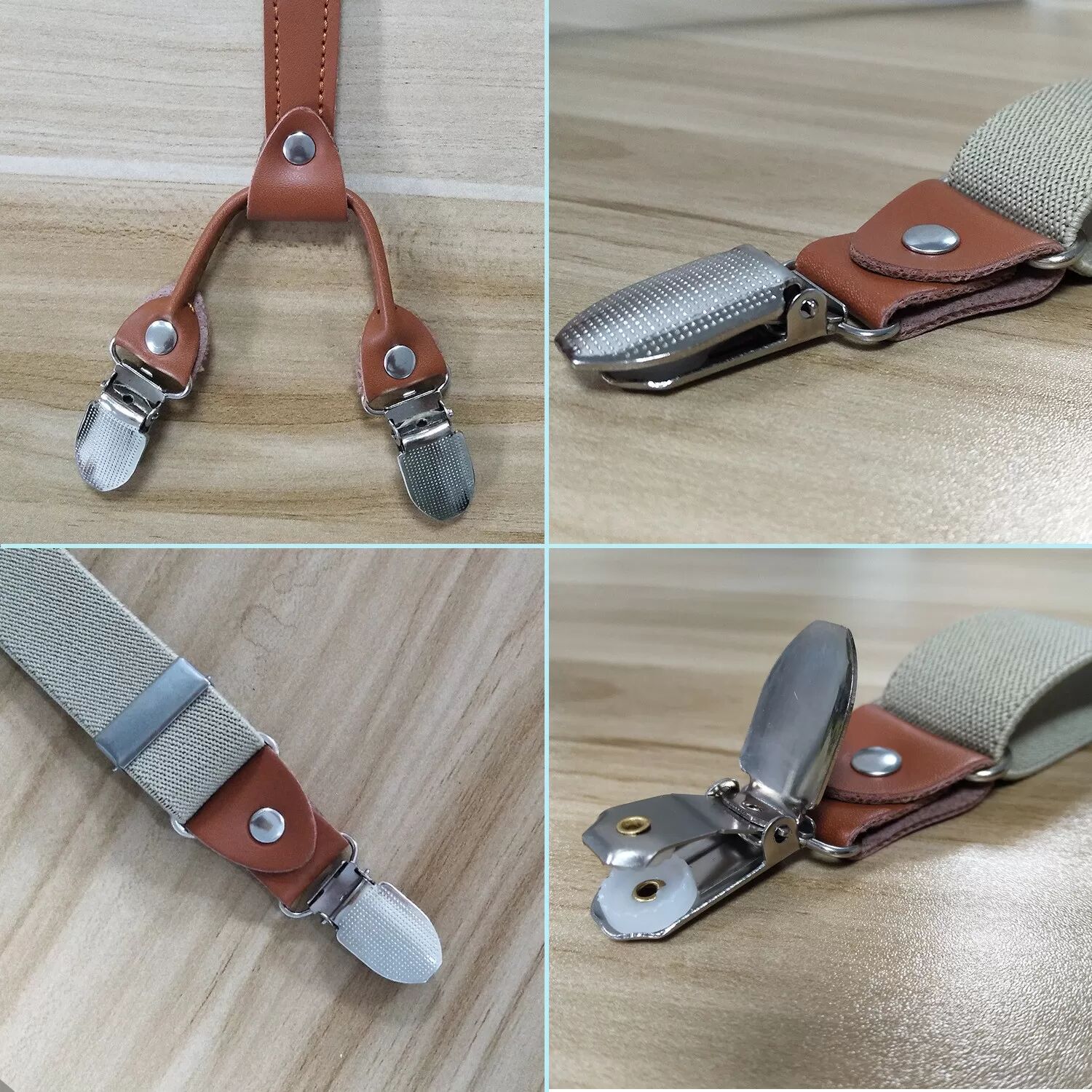 INF Elastische Hosenträger, 4 Clips