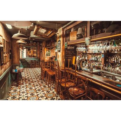 Fototapete PAPERMOON "RETRO PUB-BAR BISTRO RESTAURANT VINTAGE DEKORATION XXL", bunt, B:2m L:1,49m, Vlies, Tapeten