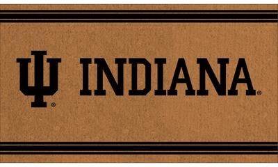 Evergreen Indiana University Monochrome Indoor/Outdoor Coir Door Mat