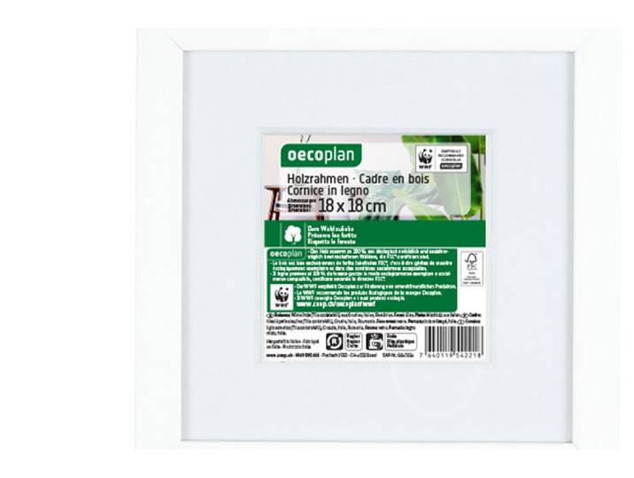 Oecoplan Bilderrahmen 18 x 18 cm Weiss Holz