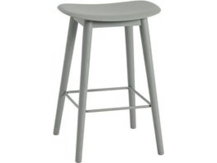 Muuto - Fiber Barhocker Holzgestell