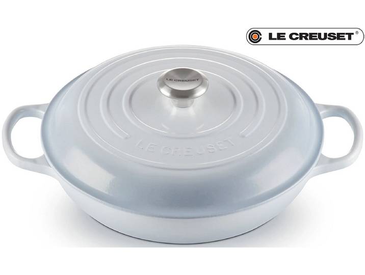 LE CREUSET Schmortopf SIGNATURE gusseisen hellblau