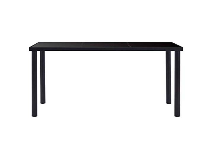 HKLGBVCR Esstisch, Schwarz, 160 x 80 x 75 cm, Hartglas
