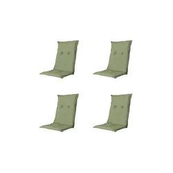 Auflage niedrig 4er-Set  Basic , grün , Maße (cm): B: 50 H: 6
