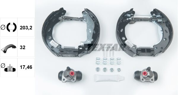 Textar Bremsbackensatz Shoe Kit Pro 84057400 Für Smart