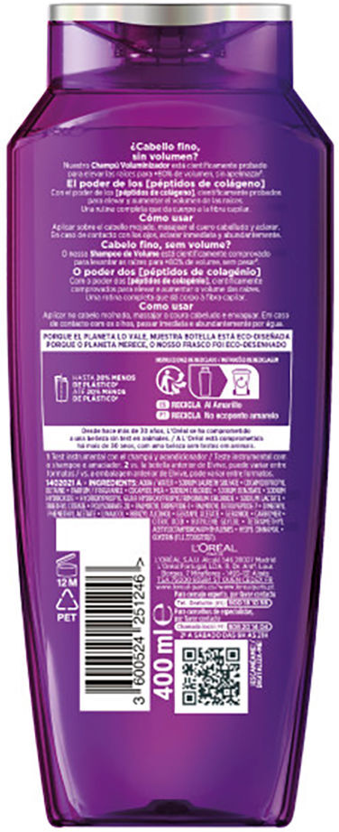 L'Oréal París Elvive Collagen Lifter shampoo volumizzante 400 ml