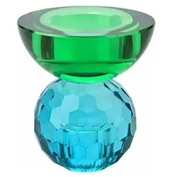 Giftcompany, Kerzenständer, Sari Kugel Cabochon, Blau, Grün, H 9 cm