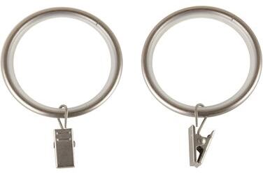 InStyleDesign 1-7/8 inch Noise-Canceling Curtain Rings w/Clip (Set of 10)