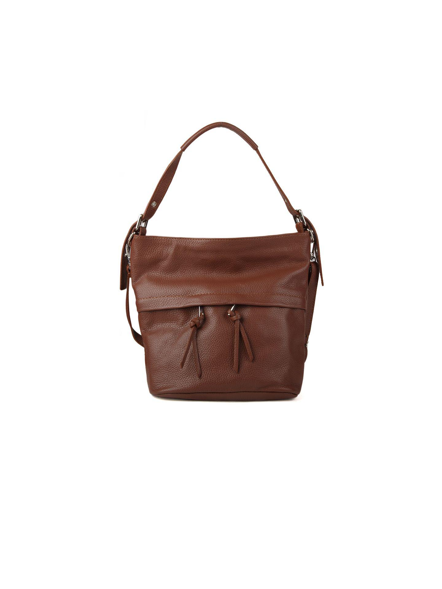 Giulia Monti Schultertasche Walnussbraun