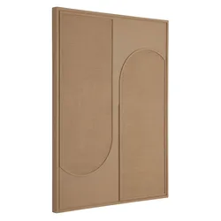 Wandpaneel Elyn aus Holz, modernes Design, Braun, Small, für stilvolle Wandgestaltung indoor