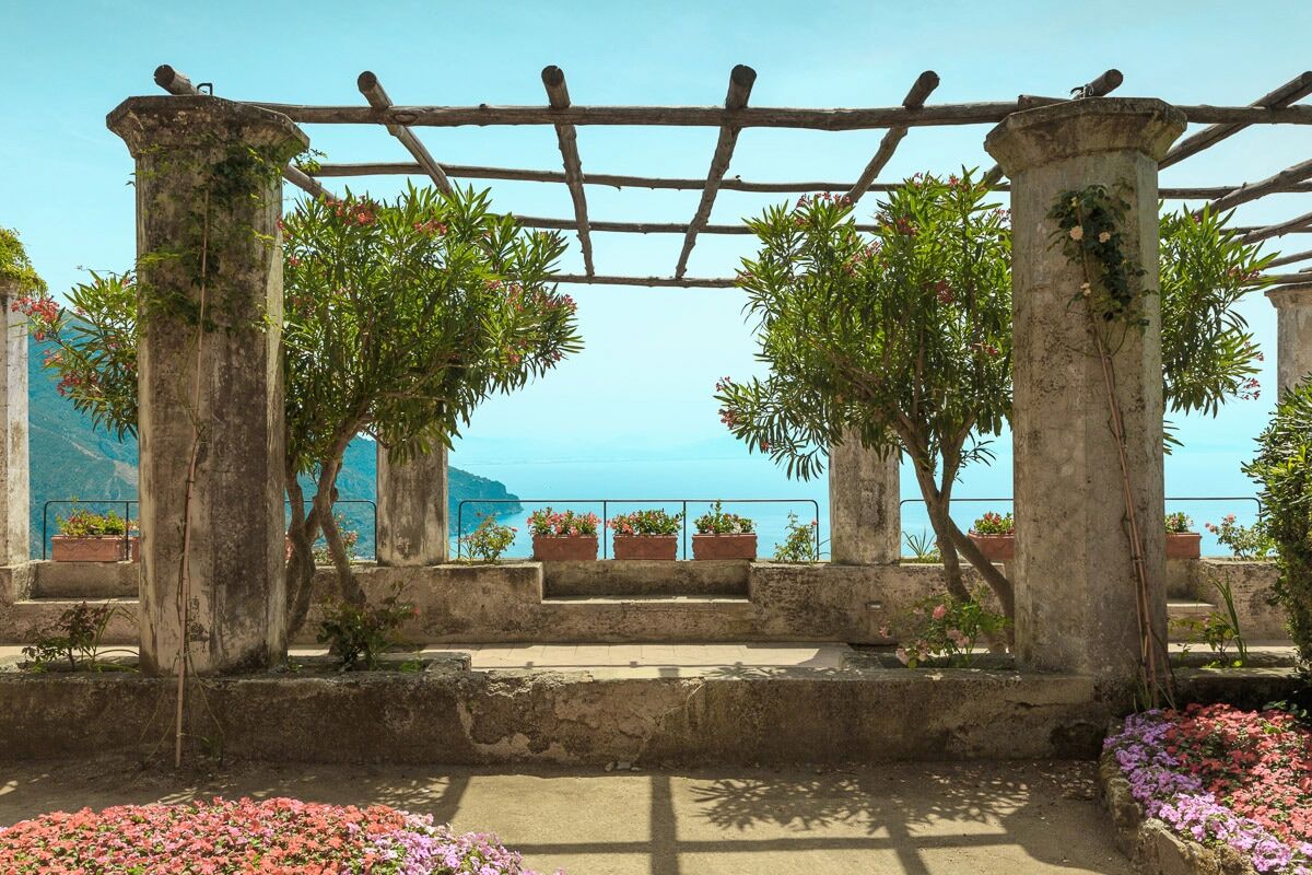 Papermoon "Terrasse am Meer" bunt B/L: 4m x 2,6m, Bahnen: 8 Stk.