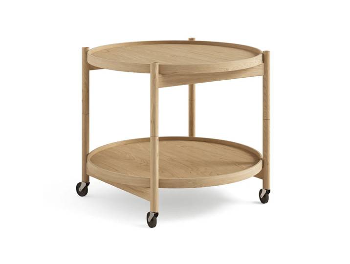 Brdr. Krüger Bølling Tray Table model 60 Servierwagen Eiche geölt, Eichengestell geölt