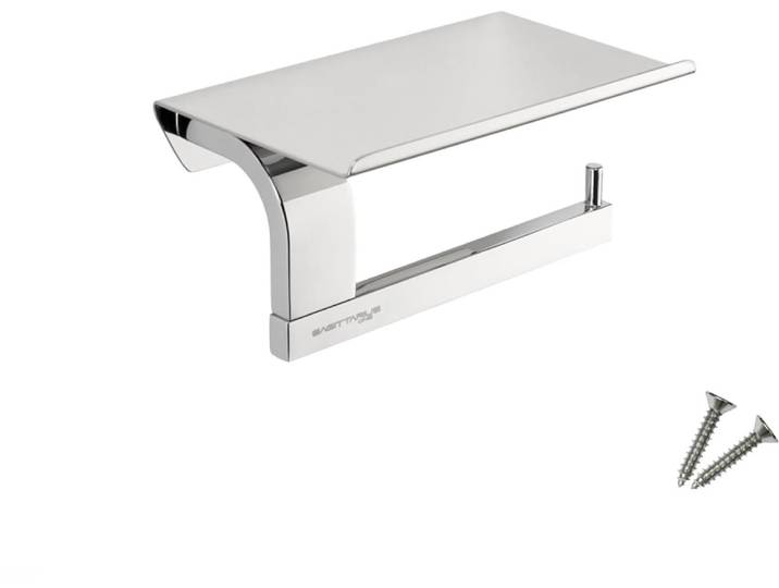 Sagittarius One 160S1 WC Rolhouder Toiletrolhouder met Plankje Gepolijst RVS WC Papier Houder Toiletpapier houder