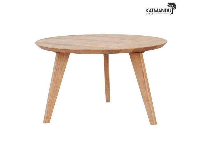 Katmandu Couchtisch Orbetello rund 90 cm aus massiver Eiche geölt (1-St), Massivholz hochwertig verarbeitet