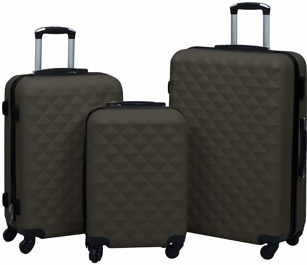 vidaXL Ensemble de valises rigides 3 pcs Anthracite ABS