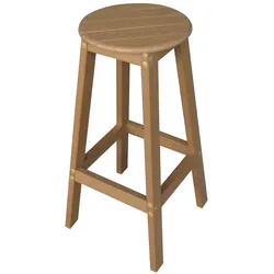Eleganter Beistellhocker im modernen Stil – Ideal als Barhocker  oder zusätzliche Sitzgelegenheit, Farbe Aussenverkleidung: Rot-Braun