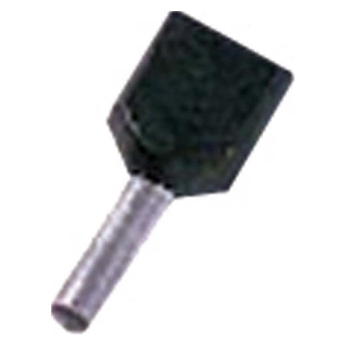 Intercable Zwillings- ICIAE1512Z aderendhülse 2x1,5qmm 12mm schwarz (180760)
