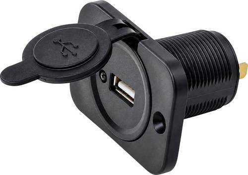 IWH USB Einbau-Steckdose 12/24 Volt 2100mA Belastbarkeit Strom max.=2.1A 12 oder 24 V/DC