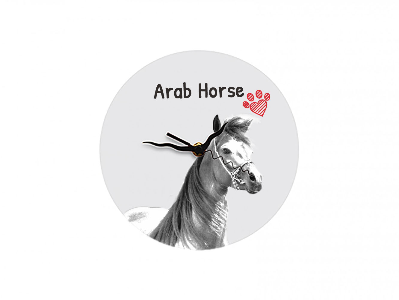 Art-Dog Wandklok Arabisch paard